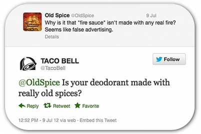 Taco Bell vs Old Spice - Tweet Wars