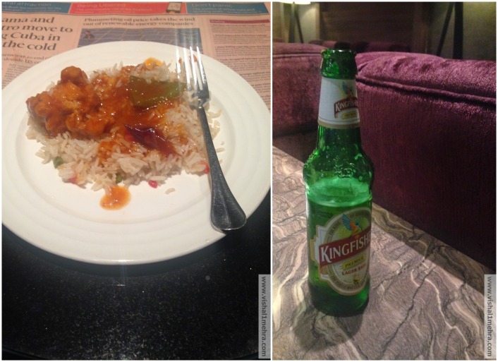 Chilly Chicken with Rice and Beer