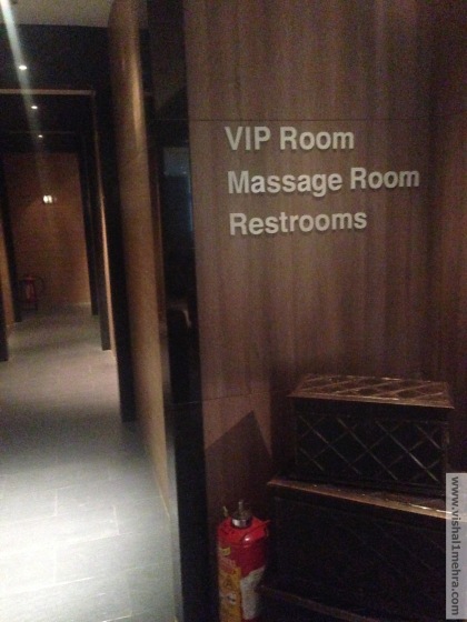 Plaza Premium Lounge Delhi -  Massage Room Entrance Way